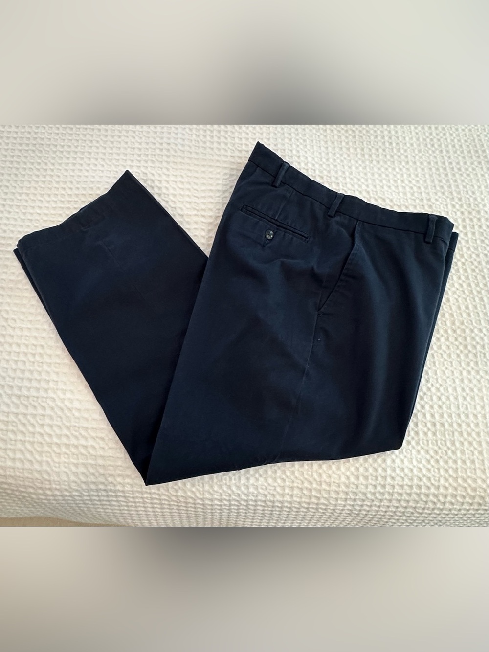 Haggar 38W x 29L Men's Navy Chino Pants